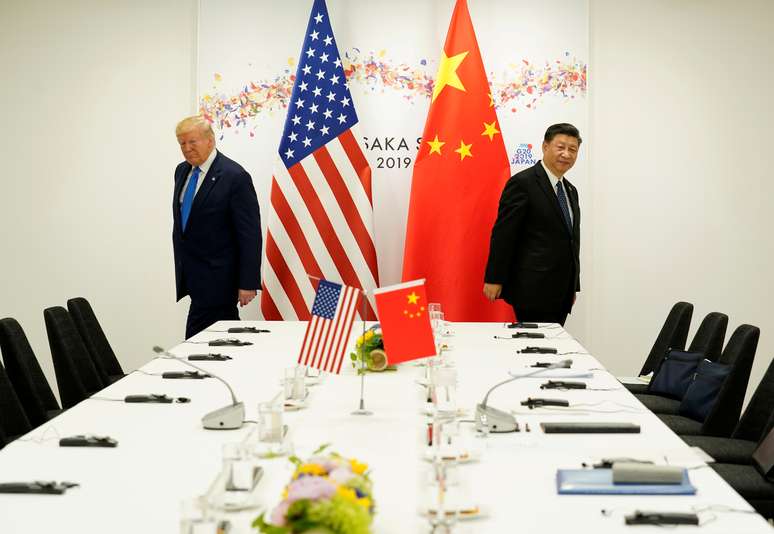 Presidentes Donald Trump e Xi Jinping participam de cúpula do G20 em Osaka, Japão
29/06/2019
REUTERS/Kevin Lamarque