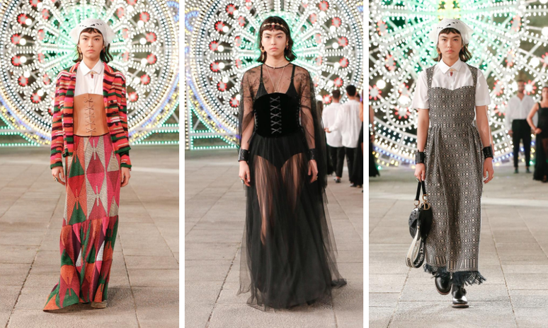 Maryel Uchida no desfile da Dior (Fotos: Paola Mattioli/Divulga&ccedil;&atilde;o)