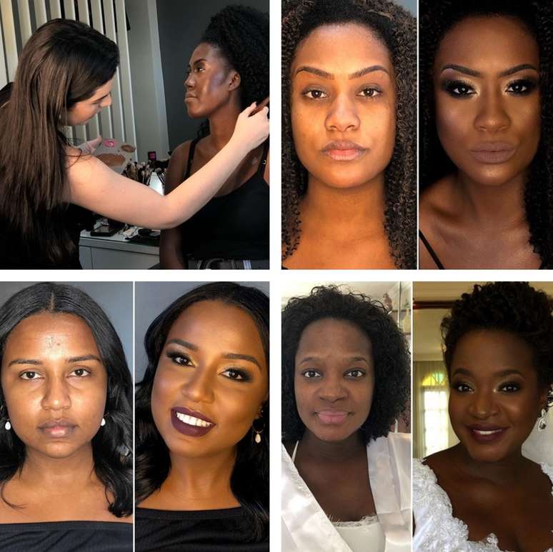 &#034;Pele negra para mim é uma ciência&#034;, escreveu Karol Resende em seu Instagram, onde há vários &#039;antes e depois&#039; com &#034;mulheres pretas&#034;