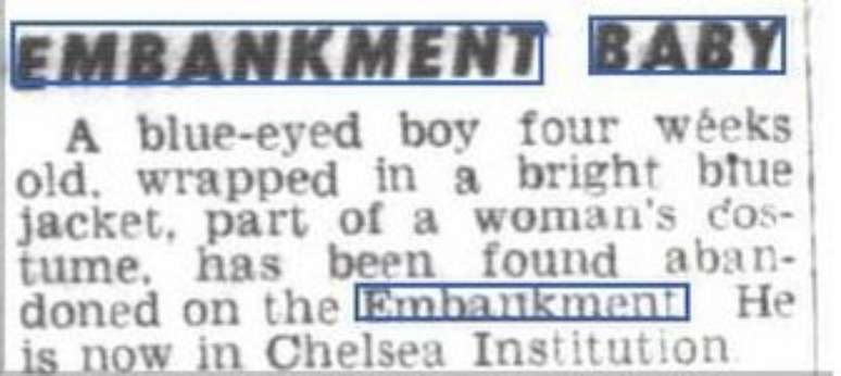 Artigo de jornal menciona abandono de Tony