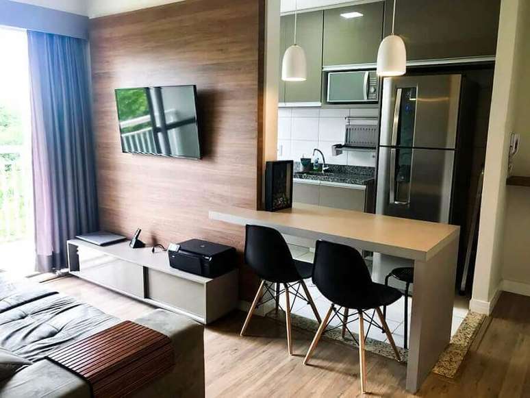 3. Um bom projeto de ilumina&ccedil;&atilde;o &eacute; indispens&aacute;vel para a decora&ccedil;&atilde;o de apartamento pequeno &ndash; Foto: Pinterest