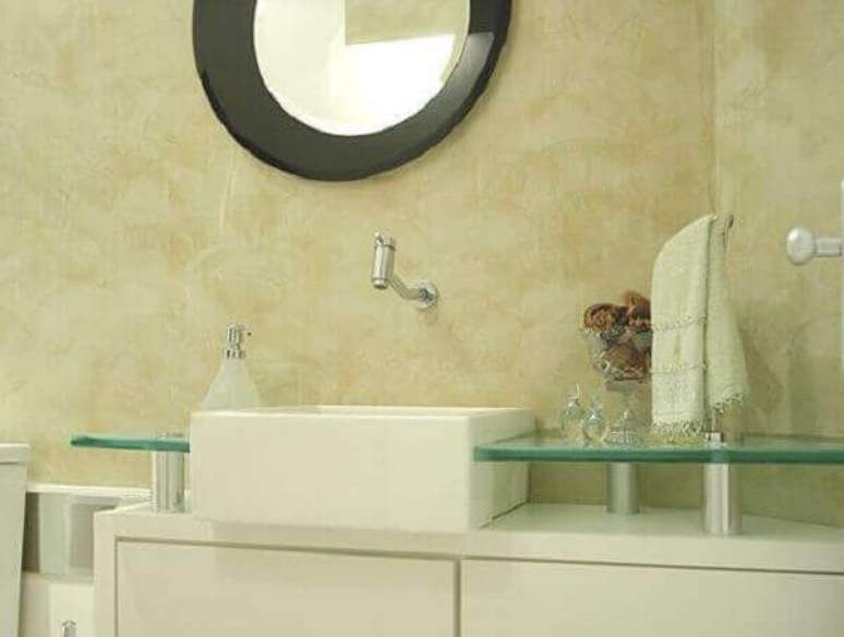 27- As paredes com efeito marmorato necessitam de acabamento com cera. Fonte: Pinterest
