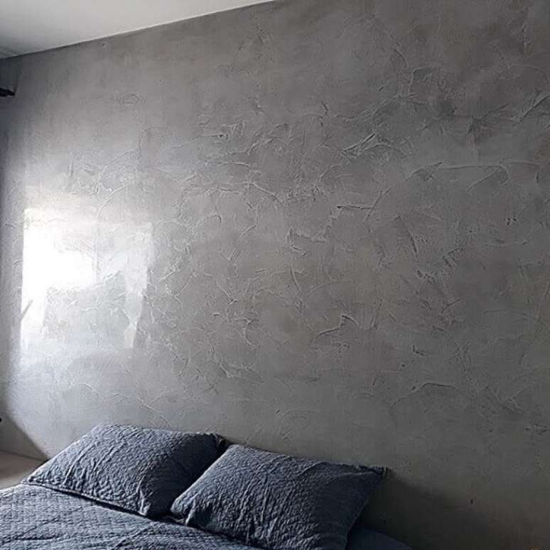 10- O efeito marmorato decora quarto de casal. Fonte: Instaview