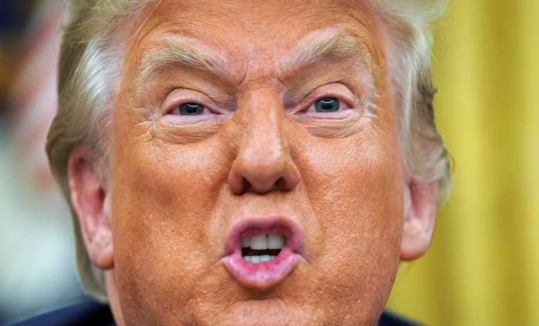 Presidente dos EUA, Donald Trump, na Casa Branca 
13/08/2020
REUTERS/Kevin Lamarque