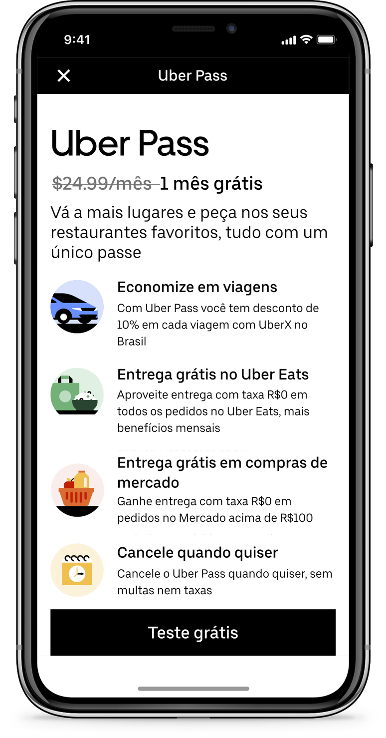 A empresa de mobilidade Uber lançou, na última terça-feira (11/08), o seu plano de assinatura Uber Pass