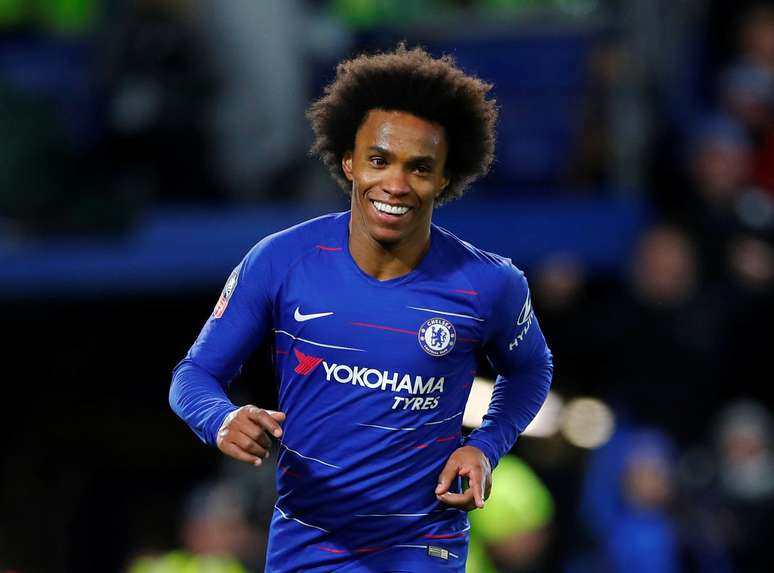 Willian durante partida do Chelsea pela Copa da Inglaterra
27/01/2019 REUTERS/Eddie Keogh