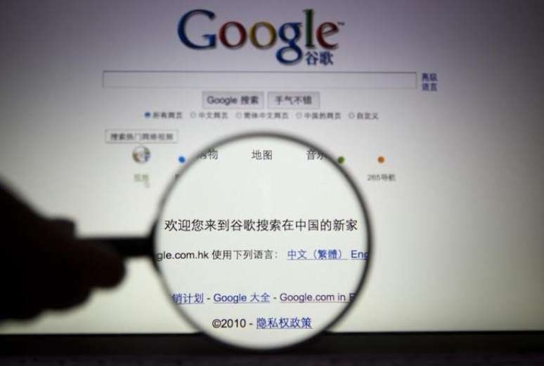 Site do Google em chinês. 23/3/2010. REUTERS/Stringer 