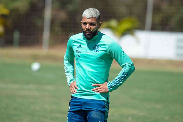 Gabigol está há seis jogos sem balanças as redes pelo Fla (Foto: @AlexandreVidal1 / CRF)