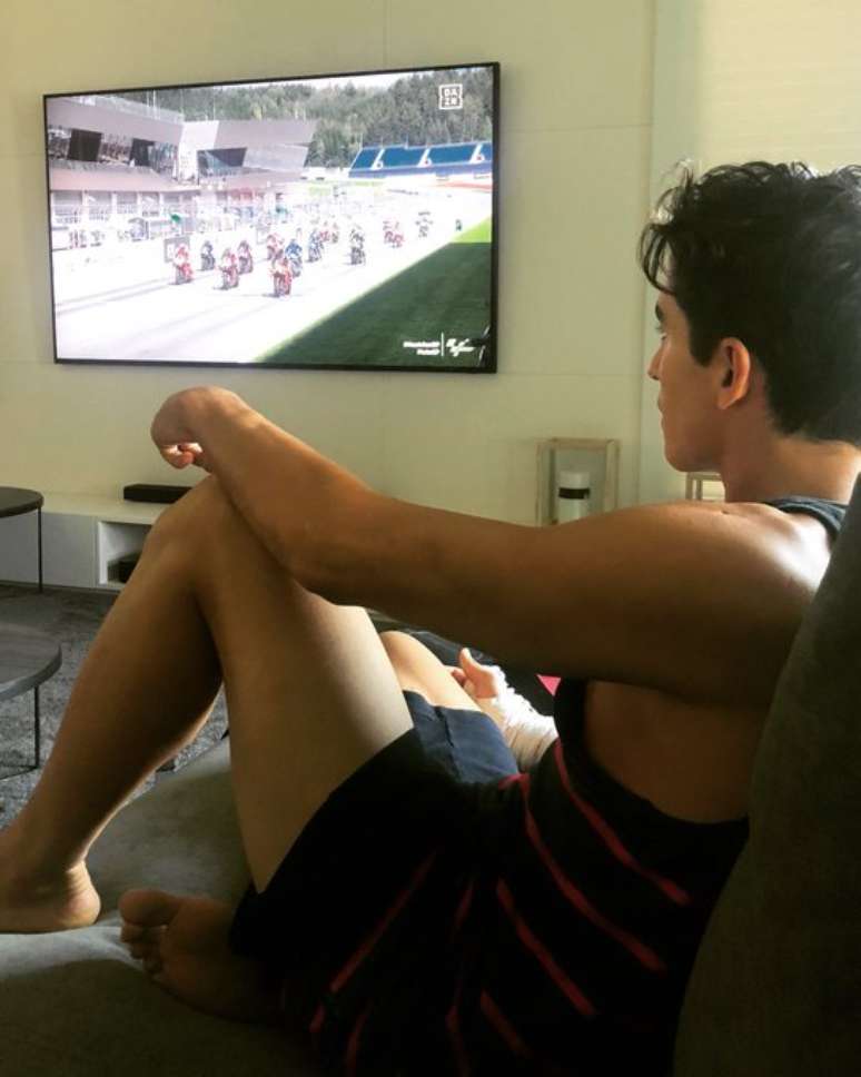Marc M&aacute;rquez postou foto assistindo ao GP da &Aacute;ustria 