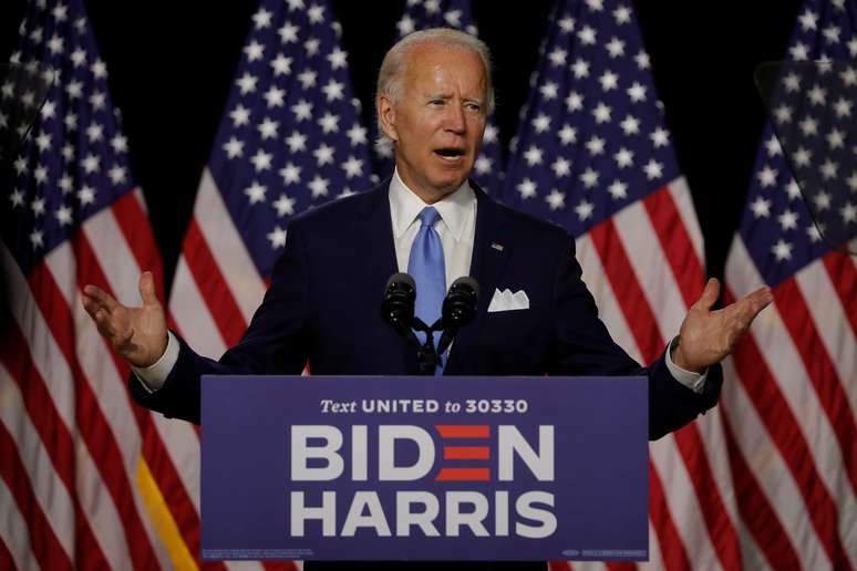 Candidato democrata à Presidência dos EUA, Joe Biden
12/08/2020
REUTERS/Carlos Barria   