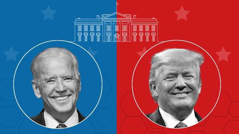 Joe Biden (à esquerda) e Donald Trump são os grandes protagonistas da eleição presidencial deste ano