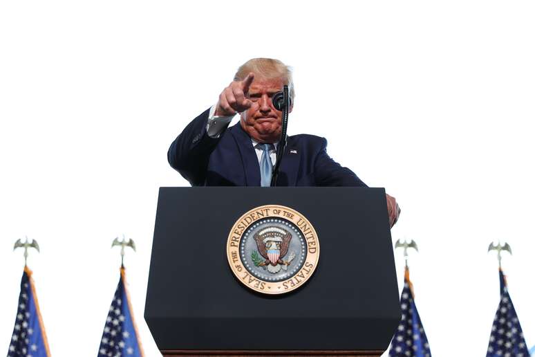 Presidente dos EUA, Donald Trump, em Yuma, no Arizona
18/08/2020 REUTERS/Tom Brenner