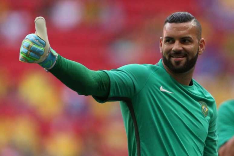 Weverton, goleiro campeão com a Seleção olímpica em 2016 (Foto:Lucas Figueiredo/Mowa Press)