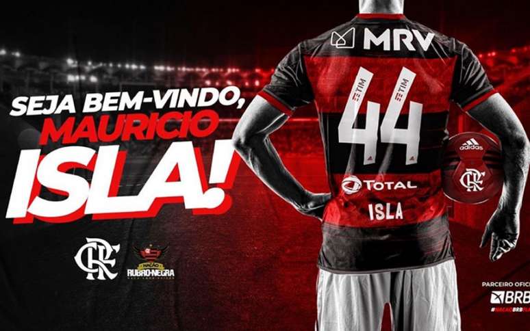 Flamengo anuncia contratação do lateral Mauricio Isla