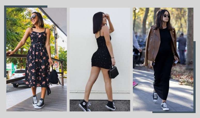 Looks com All star plataforma  Looks, All star preto feminino