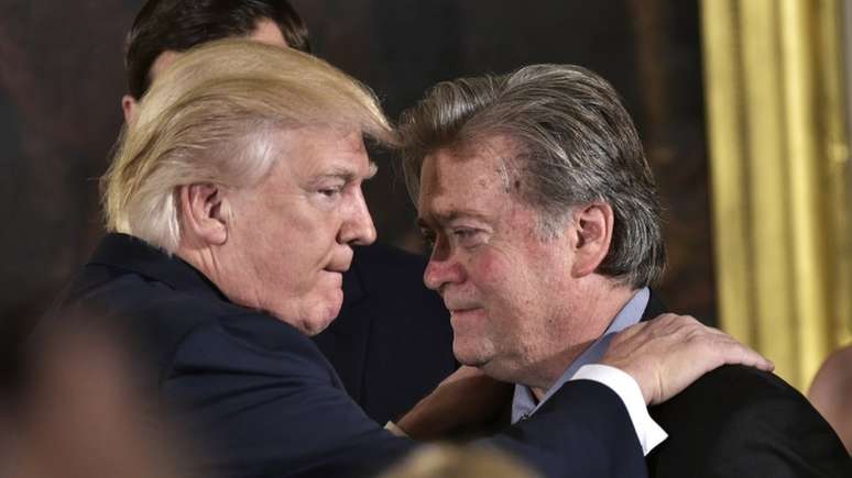 Bannon foi um dos criadores da retórica nacionalista que elegeu o presidente americano