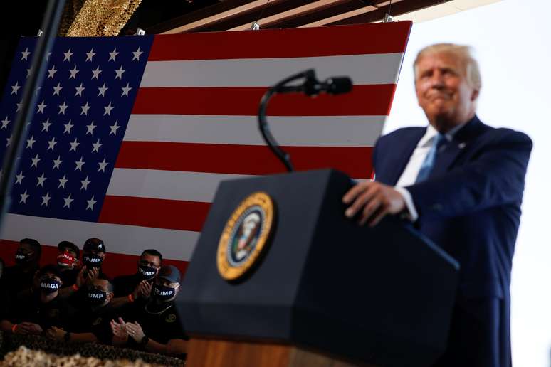 Presidente dos EUA, Donald Trump, em Yuma, Arizona
18/08/2020 REUTERS/Tom Brenner