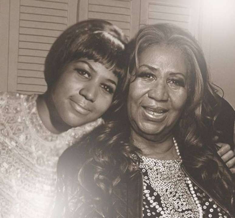 Aretha Franklin - Dois momentos da cantora e compositora norte-americana&nbsp;Aretha Franklin
