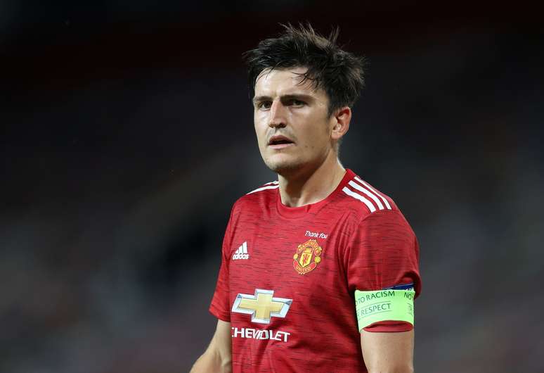Harry Maguire no Old Trafford, Manchester
5/8/2020 REUTERS/Carl Recine