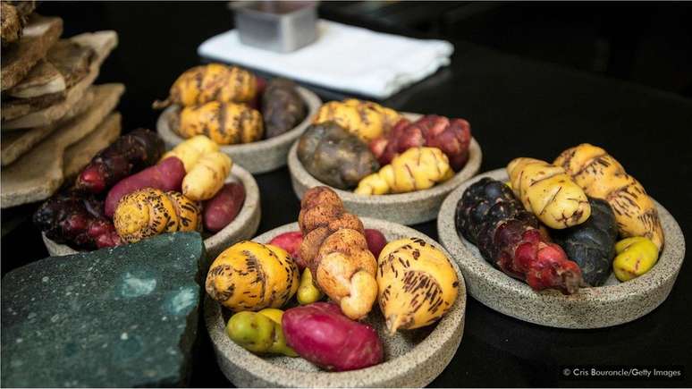 Nos restaurantes de Virgilio Martinez, os clientes podem experimentar algumas das quase 5 mil espécies de batatas do Peru