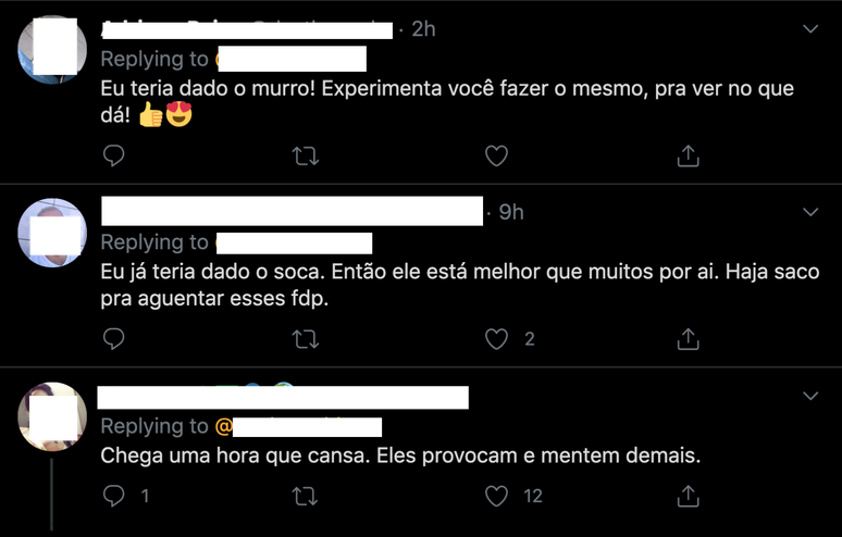 Reprodu&ccedil;&atilde;o de tu&iacute;te com ataque a jornalistas