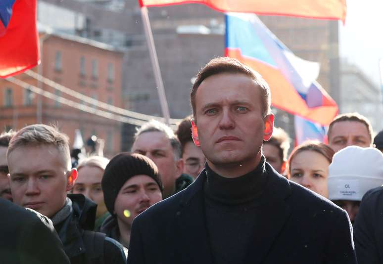 Opositor do governo russo Alexei Navalny participa de comício em Moscou, Rússia, em 29 de fevereiro de 2020. REUTERS/Shamil Zhumatov
