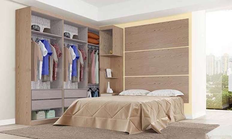 27. Guarda roupa modulado completo de casal &ndash; Via: Pinterest