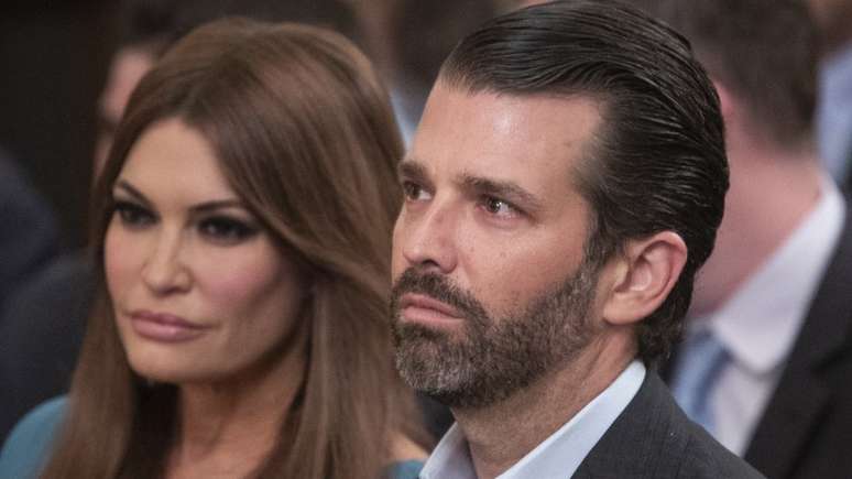 Kimberly Guilfoyle, namorada de Trump Jr., tamb&eacute;m falar&aacute; durante a conven&ccedil;&atilde;o