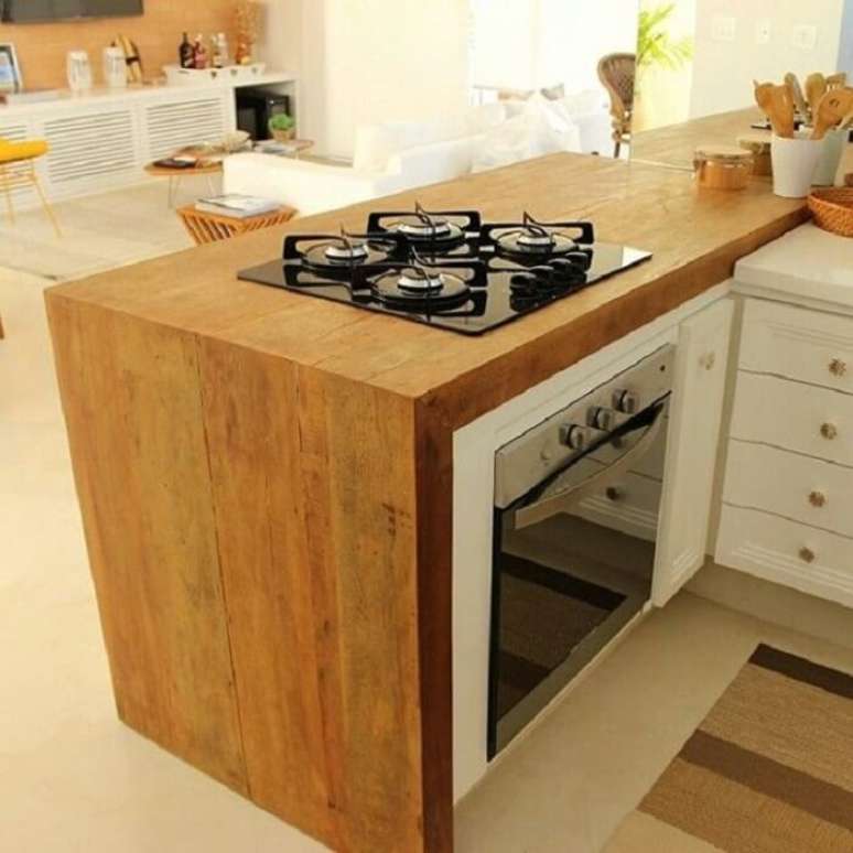 6. Como instalar cooktop em balcão de madeira. Fonte Pinterest