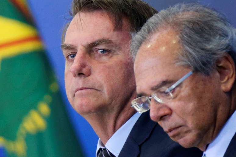 Presidente Jair Bolsonaro e ministro da Economia, Paulo Guedes
20/02/2020
REUTERS/Adriano Machado