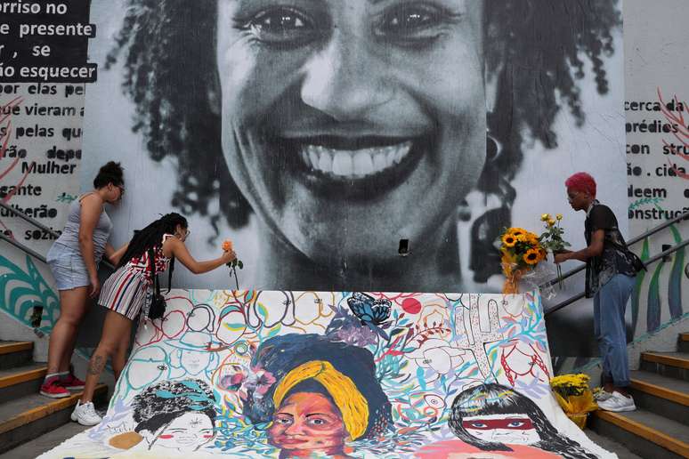 Mural em homenagem a Marielle Franco, em São Paulo
14/03/2020
REUTERS/Amanda Perobelli