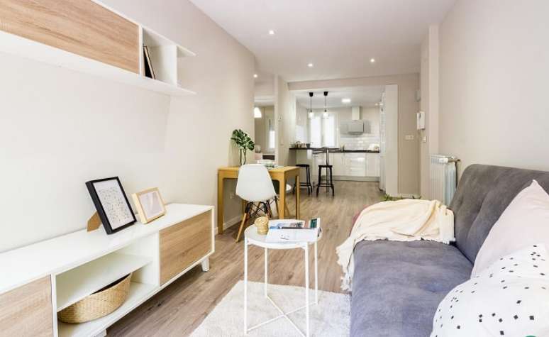 4. Priorize ambientes integrados na hora de como decorar um apartamento pequeno. Fonte: Habitissimo.com