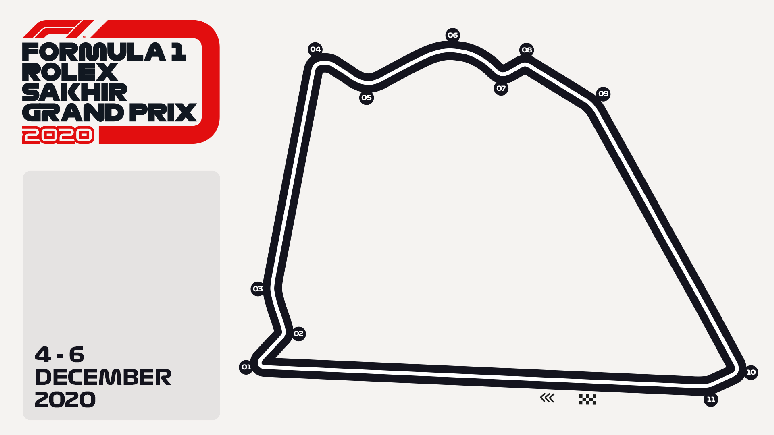 A F&oacute;rmula 1 confirmou que vai correr no anel externo do circuito do Bahrein para o GP de Sakhir em dezembro 
