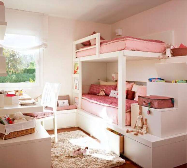 52. Beliche planejada cor de rosa &ndash; Via: Casa Tres Chic