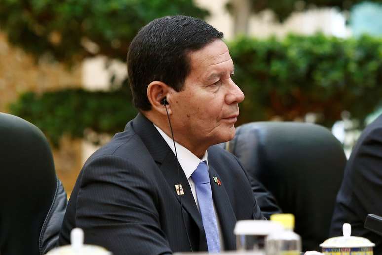 Vice-presidente Hamilton Mourão durante visita a Pequim
24/05/2019 REUTERS/Florence Lo/Pool