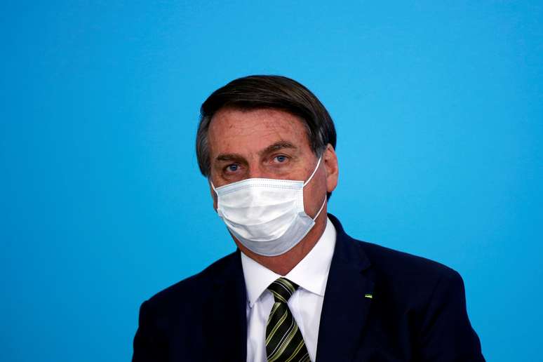 Presidente Jair Bolsonaro em cerimônia no Palácio do Planalto, em Brasília
28/08/2020
REUTERS/Adriano Machado