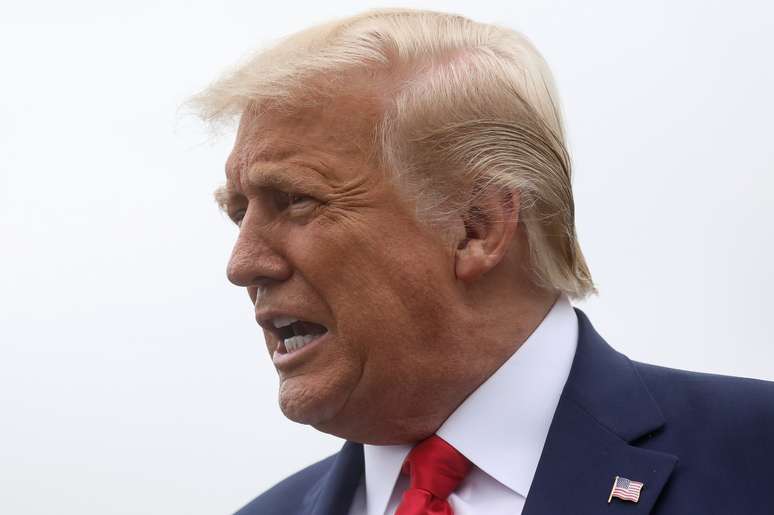 Trump fala com jornalistas em Washington
 1/9/ 2020 REUTERS/Leah Millis