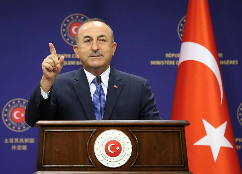 Chanceler turco, Mevlut Cavusoglu, em Ancara
25/08/2020
Minist&eacute;rio das Rela&ccedil;&otilde;es Exteriores da Turquia/Divulga&ccedil;&atilde;o via REUTERS