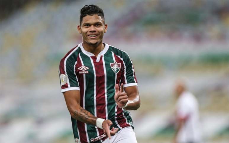 Evanilson marcou o seu nono gol pelo Fluminense na temporada, mas a equipe apenas empatou com o Atlético-GO no Maracanã (Foto: Lucas Merçon/Fluminense)