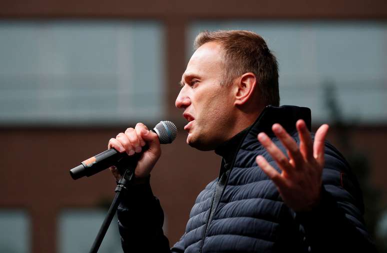 Alexei Navalny discursa em Moscou
29/09/2019
REUTERS/Shamil Zhumatov