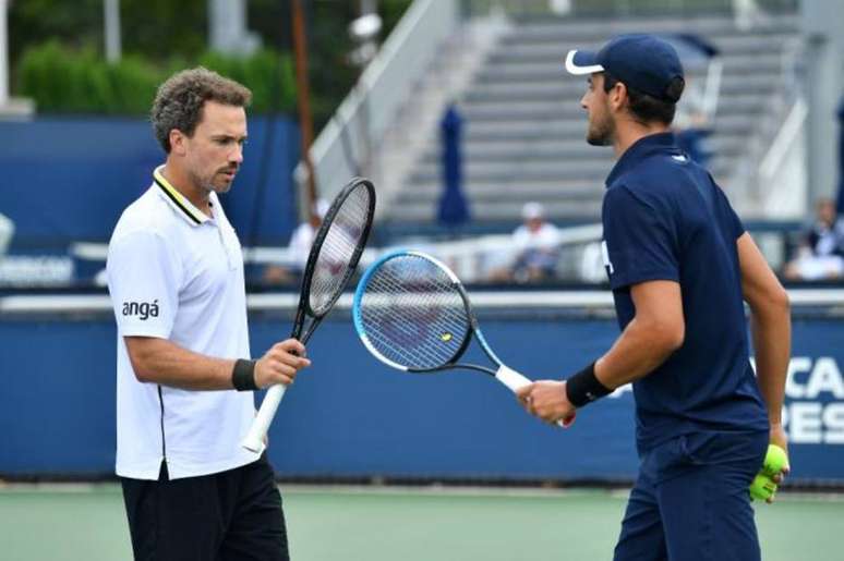 Bruno Soares em ação no US Open