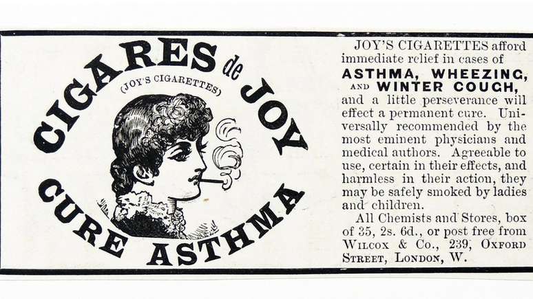 O tratamento com cigarro para asma e outros problemas respiratórios era comum na década de 1950