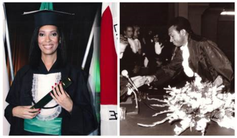 Juliana Estev&atilde;o de Oliveira se formou em medicina em 2010; o pai, Juarez, se graduou no mesmo curso em 1978