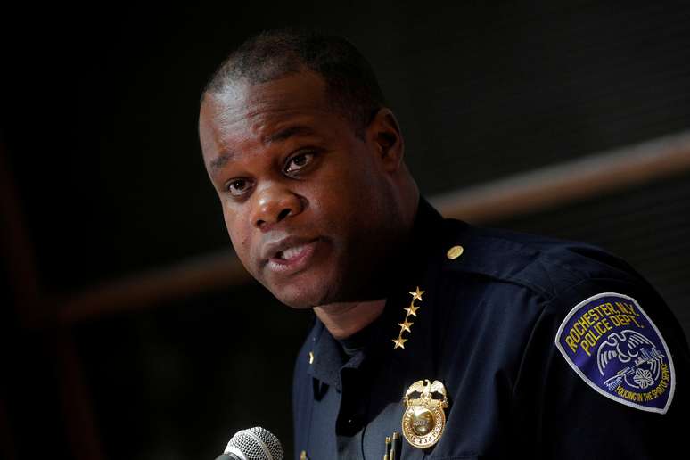 Chefe da polícia de Rochester, La'Ron Singletary
06/09/2020
 REUTERS/Brendan McDermid/