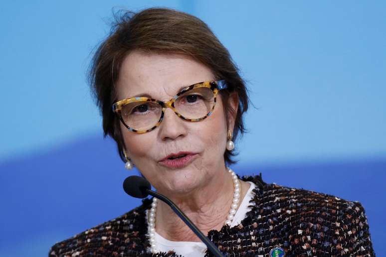 Ministra Tereza Cristina em evento no Planalto
 17/6/2020 REUTERS/Adriano Machado