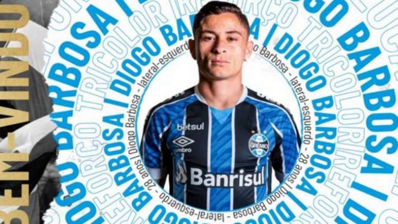 Diogo Barbosa é o novo reforço do Grêmio