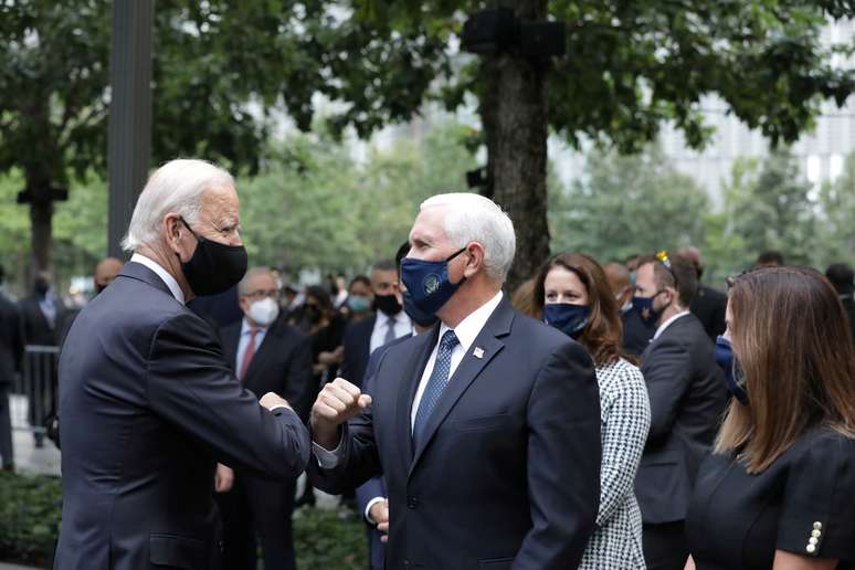 Biden e Pence no memorial do 11 de Setembro em Nova York
11/09/2020
Amr Alfiky/Pool via REUTERS