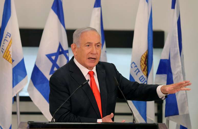 Primeiro-ministro de Israel, Benjamin Netanyahu
08/09/2020
Alex Kolomoisky/Pool via REUTERS