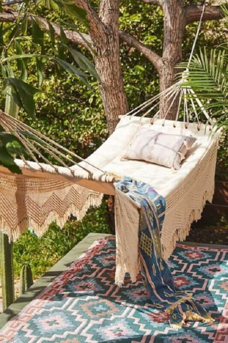 30. Decoração para jardim com rede de descanso americana – Foto: Urban Outfitters