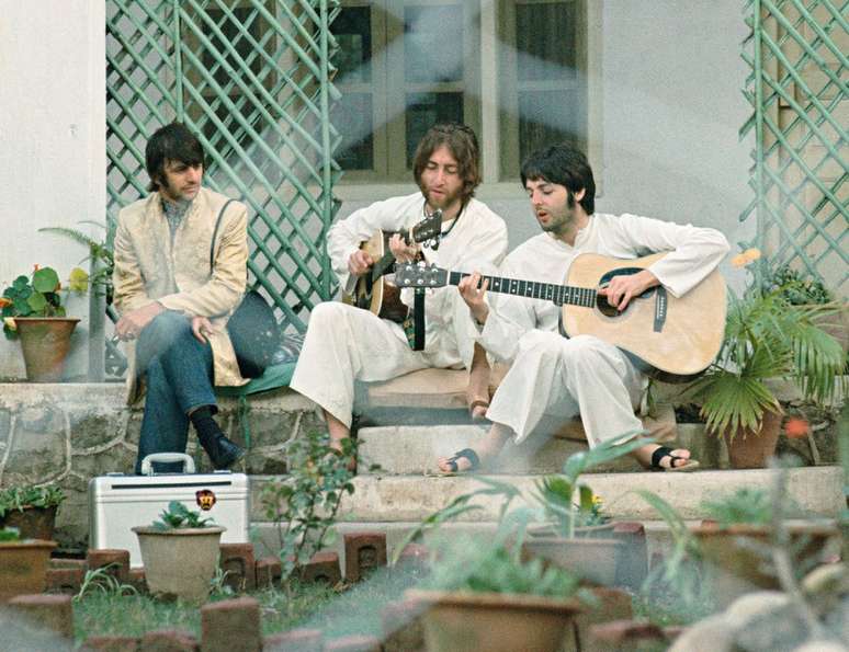 Saltzman tirou essa foto quando Lennon e McCartney compunham Ob-La-Di, Ob-La-Da